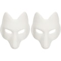Miniatyrbillede 1 af 4: Dyremasker 2 Rævemaske, Halloween Hvid Rævemaske AA