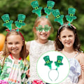 Miniatyrbilde 4 av 4: St. Patricks Day Grønne Kløver Hårbånd, Irske Gaver Fancy Dress Hår