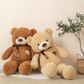 Miniatyrbilde 2 av 4: Søt teddybjørn plysjleketøy, stor bjørnedukke mørkebrun dark brown 100 cm