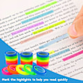Miniatyrbild 5 av 5: CDQ 20 Rullar Transparent Skrivbar Overlay Tejp Sticky Notes 5 Ljusa Färger Bokflikar 0,6 cm × 5 m