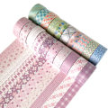 Miniatyrbillede 1 af 3: 12 ruller Washi tape dekorative guld blad blomster dekorative