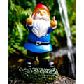 Miniatyrbilde 1 av 5: Morsomme hagegnomer, fargerike hagepynt Dobbel langfinger utendørs frekk gnome-figur gave 13,97 cm