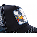 Miniatyrbillede 3 af 4: Tegneserie Mickey Donald Duck Snapback Bomuldshat til Mænd og Kvinder Hip Hop Net Hat Direkte Salg Donald Black
