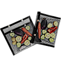 Miniatyrbilde 1 av 4: 2-pakke Grillposer / Meshposer for grilling - Ulike størrelser Svart