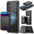 Samsung Galaxy S26+ / S26 Plus 5G Deksel Futteral JEEHOOD J10 Flip Kortveske MagSafe Split RFID Lær