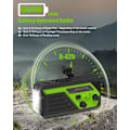 Miniatyrbild 3 av 7: 6000mAh Vev Radio, Nödradio, Handvevradio med 4 Inbyggda Kablar, AM/FM Radio
