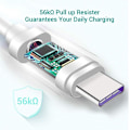 Pikkukuva 3 / 5: 5A Type-C USB-kaapeli [2 kpl 2m] Huawei Supercharge Qc 3.0 40W pikalataus, yhteensopiva Huawei P30 P30 Pro P20 P20 Pro Mate 20pro Samsung Galaxy S8/ kanssa