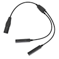Miniatyrbillede 2 af 5: GA Dobbeltstik til Airbus 5 Pin XLR Adapter Sort Aviation Hovedtelefonkabel Universal til Aviation Com_xx