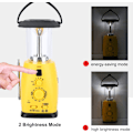 Miniatyrbild 2 av 10: Solcellsdriven Nödradio, Multifunktionell Handvev Solcellsdriven Ficklampa Solcellsdriven LED-ficklampa