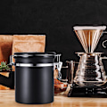 Miniatyrbillede 4 af 5: Kaffebeholder i rustfrit stål, aromabeholder, opbevaringsbeholder, termokande til kaffebønner, pulver, te, nødder, kakao