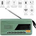 Miniatyrbillede 9 af 10: Håndsvinget Generator DAB/FM Bluetooth Radio Nød Håndsving Solenergi Radio