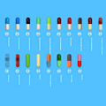 Miniatyrbild 2 av 5: 1000 st 1# Tomma gelatinkapslar Storlek Q Q