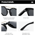 Pikkukuva 7 / 8: Retro 70-luvun lentäjän aurinkolasit, polarisoidut Black frame porn