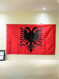 Albansk flagg 90x150 cm Alb Al Polyester Høykvalitets albanske nasjonale flagg trykt 3x5ft Albanias ørneflagg