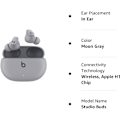 Miniatyrbillede 8 af 9: Studio Buds Helt Trådløse Støjreducerende Øretelefoner - Sort (Renoveret) Gray