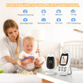 Miniatyrbillede 2 af 5: Babyalarm med kamera Bærbar 2,4 Ghz nattesyn video babyalarm Vox-funktion og intelligent standby Temperatursensor Intercom-system Vuggeviser Lang batterilevetid