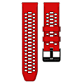 Miniatyrbillede 3 af 5: Dual Farve Silikonerem til Suunto 7/9/9 Baro 24mm med Multi-hul Design Hurtigudløser Spænde Armbånd Red Black