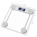 Miniatyrbillede 1 af 2: Digital badevægt, stort blåt LCD-baggrundsbelyst display, højpræcisionsmålinger, 6 mm hærdet glas