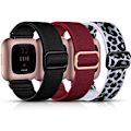 Pikkukuva 1 / 4: Älykellon joustava nylon-yksinauha, yhteensopiva Fitbit Versan / Fitbit Versa 2:n kanssa, pehmeä nyloninen kudottu säädettävä urheilukellonauha, naisille ja miehille