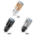 Pikkukuva 2 / 5: 40W USB C Nopea Auton Laturi 2 Porttia Adapteri Dual Type C KULTA gold