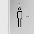 Miniatyrbillede 4 af 5: Toiletskilte Skilt Bra Vaskeri Dør Væg Mærkat Wc Hol Sort Black 2Pcs