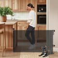 Babysikkerhedslåge Kæledyrslåge Til Hunde Og Katte Pladsbesparende Design Kan Forlænges Op Til 40x125 Cm Sort