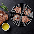 Miniatyrbilde 2 av 5: Grillrist, rustfritt stål grillrist rundt nettgrillnett varmebestandig grillnettnett