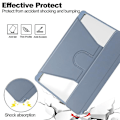 Miniatyrbillede 5 af 5: Til Samsung Galaxy Tab A9+ 360 Rotation Transparent Smart Cover med tastatur Lavender