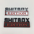 Miniatyrbild 5 av 5: 1X 3D ABS Emblem SHITBOX EDITION Badge Bil Baksida Sida Dekal A