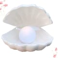 Miniatyrbilde 5 av 5: Seashell nattbordslampe Dekorlampe for soverom stue Hvit.