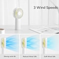 Miniatyrbillede 2 af 5: Håndholdt Fan, USB Genopladelig Lommefan med 3 Hastigheder til Udendørs/Rejser, Sommergave - Grøn