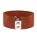 Miniatyrbilde 1 av 5: Bred elastisk belte Metallspenne Livvidde BRUN brown