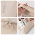Pikkukuva 10 / 10: 9 kpl/11 kpl Yksiväriset Matkatavaroiden Säilytyspussit, Kannettava Matkalaukku Vaatteiden Pakkauspussi Matkalle Beige 10 pcs