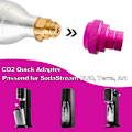 Miniatyrbilde 3 av 6: DLLUN Hurtigadapter for CO2 Sodavannkarbonator Dobbel Hurtigkobling Gassylinder 60L, CO2 Sodavannkarbonator