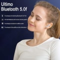 Pikkukuva 3 / 8: USB-C pikalatavat langattomat urheilukuulokkeet, Stereo Langattomat kuulokkeet mikrofonilla iOS Android älypuhelimelle PC:lle, IPX5 Vedenkestävä