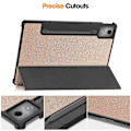 Miniatyrbillede 4 af 5: Etui til Lenovo Idea Tab Pro Anti-Drop Læder Stand Tablet Cover - Grå Multifarvet Multicolor Rose Gold