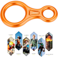 Miniatyrbild 3 av 6: Klätterrep-nedstigning, 35KN Figur 8 Ord Rep-nedstigning Rappelling Ring Klättring Räddningsutrustning Orange