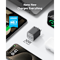Miniatyrbilde 2 av 6: Lader, USB C GaN Lader 30W, PIQ 3.0 Foldbar PPS Rask Lader for iPhone 16 / 15 og flere serier, Galaxy, iPad, Kompatibel med MagSafe (svart) black