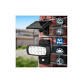 Miniatyrbillede 3 af 5: Udendørs LED solcellelampe IP44, PIR bevægelsessensor, vægspot hus terrasse altan sort, stænktæt, koldt hvidt lys 6500K