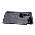 Pikkukuva 3 / 5: Sony Xperia 1 V:lle tarkoitettu kickstand-telineellinen PU-nahkainen TPU-kotelo korttilokeroilla - Musta