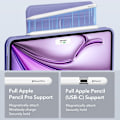 Pikkukuva 4 / 6: ESR iPad Air 13 2024 -kotelo 2-in-1 magneettisella takaiskutoiminnolla, hybridi, laventeli