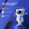 Miniatyrbillede 6 af 8: Astronaut Galaxy Star Projektor Stjernehimmel Lys, Astronaut Lys Projektor med Nebula, Timer og Fjernbetjening, Bedste Gave til Børn og Voksne White charging model