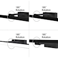 Miniatyrbillede 3 af 5: Badeværelsesspejl hovedlampe moderne minimalistisk LED spejllampe - sort, 50 cm, 10W, 1 stk - Perfekt