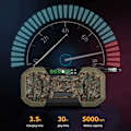 Miniatyrbild 5 av 10: Vevradio med solpanel, 5000mAh Digitalradio med LCD-skärm, IPX5 Vattentät Solhandvevradio