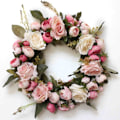 Miniatyrbillede 1 af 5: Dørkrans Vægkrans, Håndlavet Kunstig Blomsterdekoration til Hjem, Fest, Dør, Bryllup - Blå
