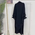 Miniatyrbild 1 av 5: Ramadan Eid Muslimsk Kvinna Jilbab 2-delad Abaya med Hijab Lång Khimar Niqab Set Överhuvudtaget Bönklänning Islam Outfit Djellaba Burka svart set XL-XXL