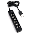 Miniatyrbild 3 av 5: USB-hubb 7-portars expanderadapter USB 2.0-hubb Multi USB-splitter black