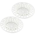 Miniatyrbild 1 av 7: Diskho sil i plast, vit avloppshårfångare hårplugg hål plast lättvikt diskbänksfilter hårfälla fånga avfallsfilter