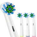Pikkukuva 1 / 5: 4 kpl:n vaihtohammasharjapäät, ammattimaiset sähköhammasharjapäät, harjapäät Oral B:n vaihtoharjapäille Refill Pro 1000 2000 500 300 White