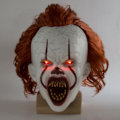 Miniatyrbillede 4 af 4: Halloween Cosplay Stephen King's It Pennywise Clown Maske Kostumemaske uden LED En størrelse Maske med LED Mask with LED Men M